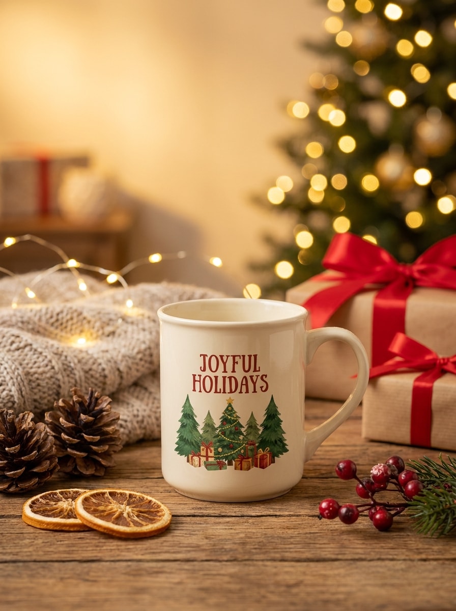 Holiday Gift Mug Scene