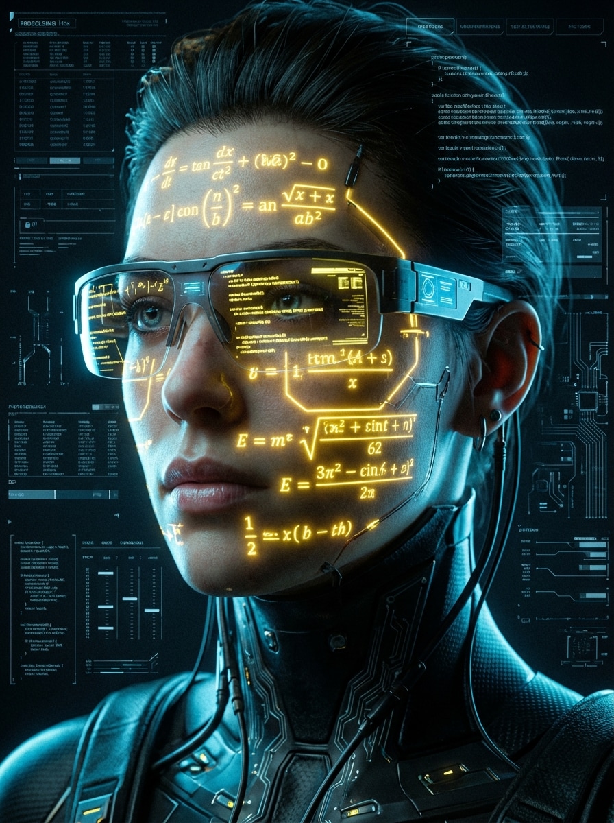 Holographic Data Face Overlay Style