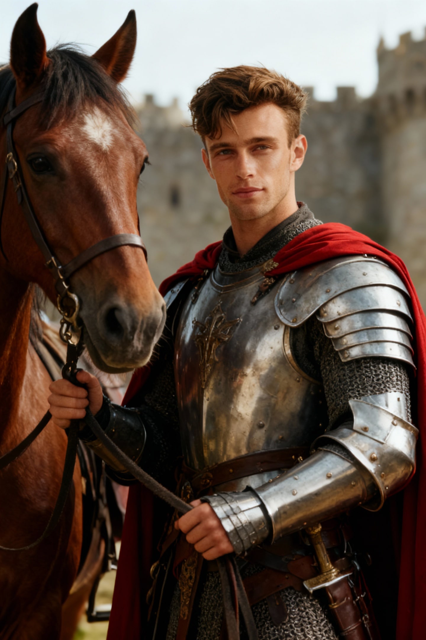 Vintage Knight on Horseback