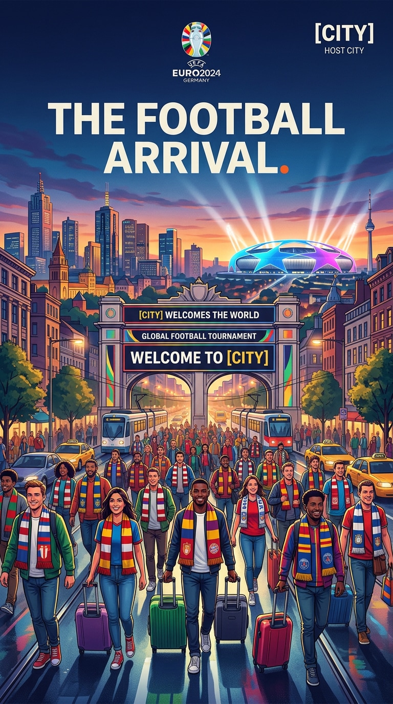 City fan parade football poster prompt