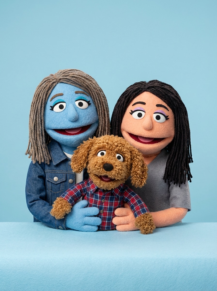 Human and Pet Puppet Duo