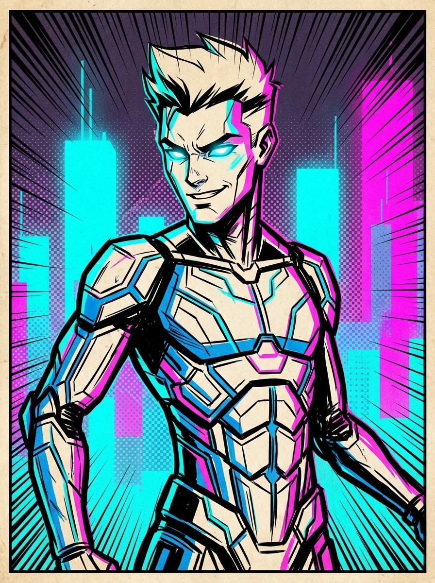 Ink and Neon Illustration