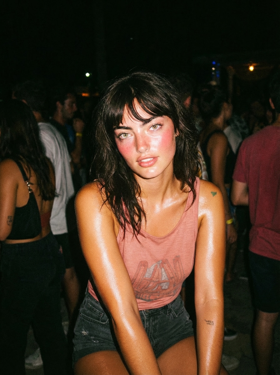 ChatGPT flash filter prompt instagram night flash photo