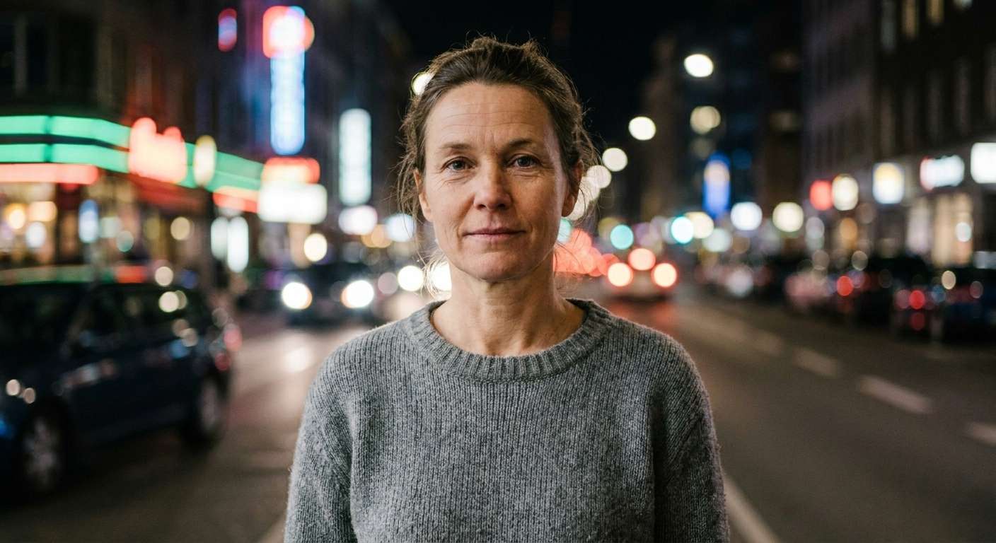 City Lights Instagram Portrait after background change
