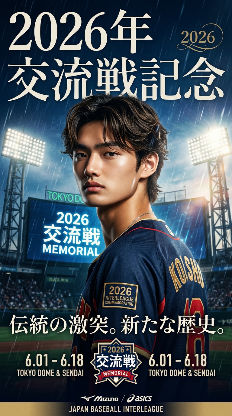 シネマティックな交流戦メモリアルポスター