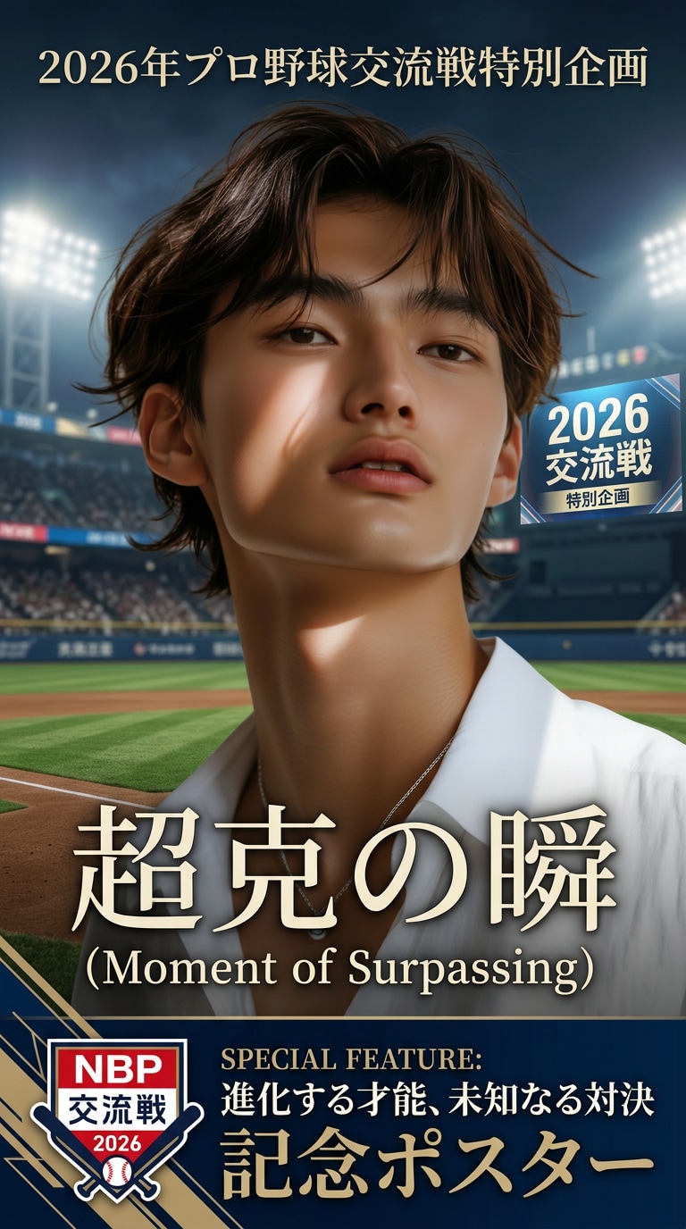 雑誌風に仕上げる交流戦ポスター