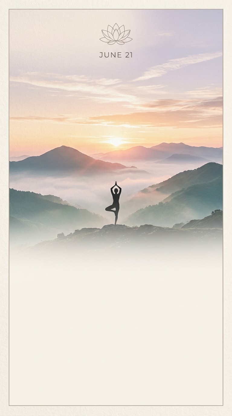 International Yoga Day carousel cover prompt