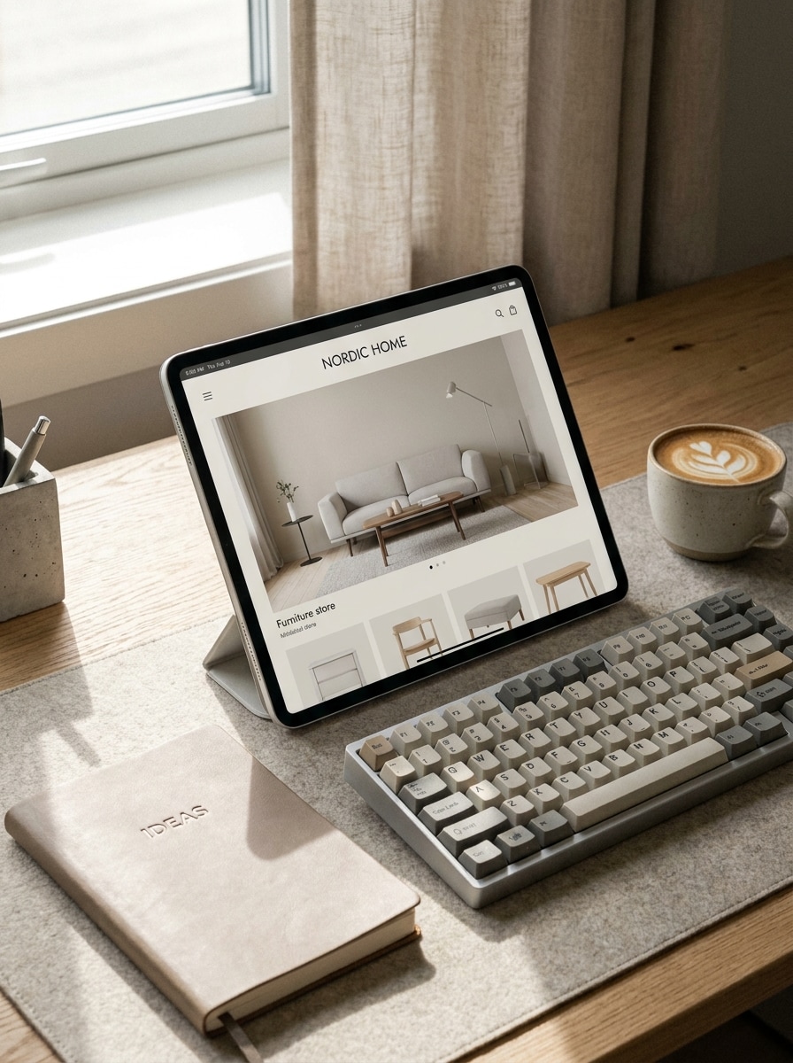 Designer Desk Workspace