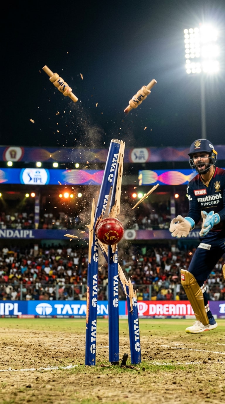 Stumps Breaking Shot