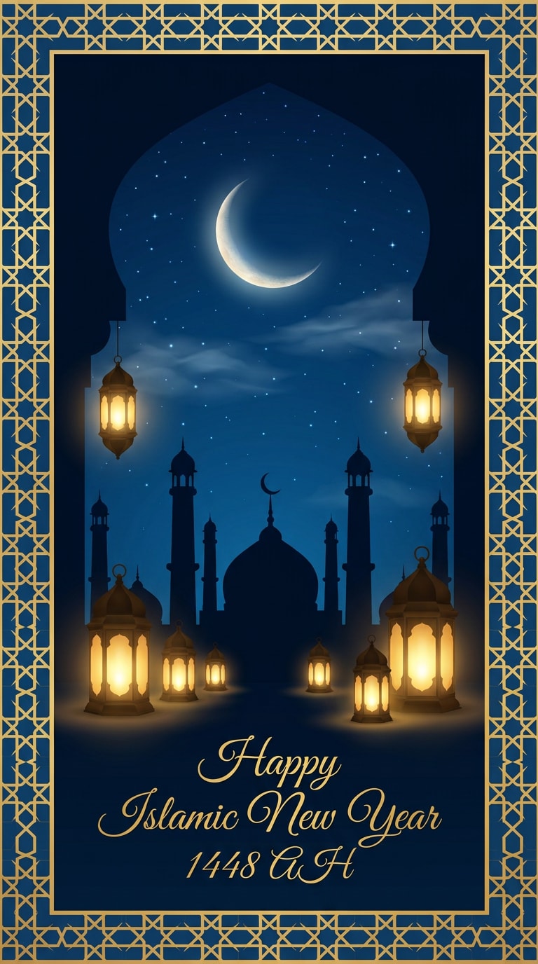 Starry Hijri New Year scene prompt