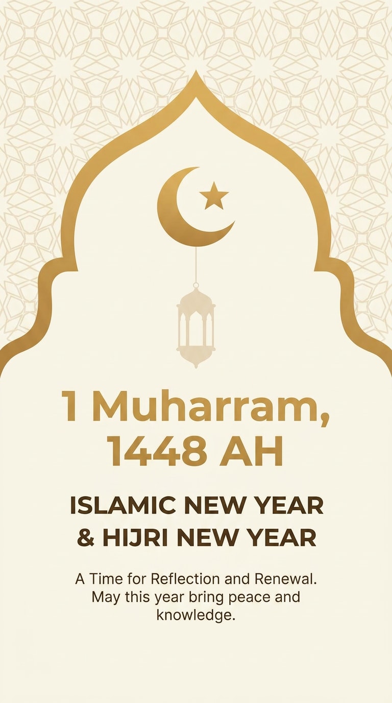 1 Muharram educational poster prompt