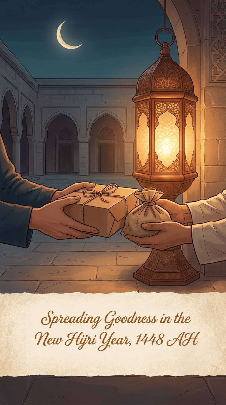 Islamic New Year charity visual prompt