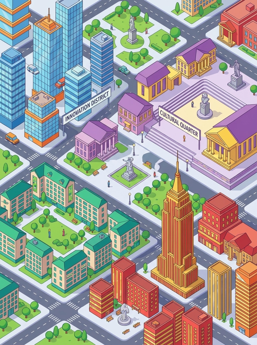 Isometric City Block Illustration