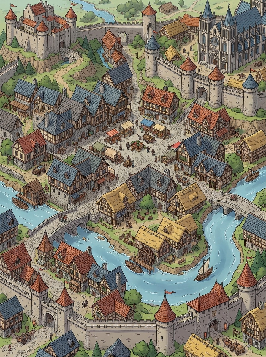 Isometric Medieval Town