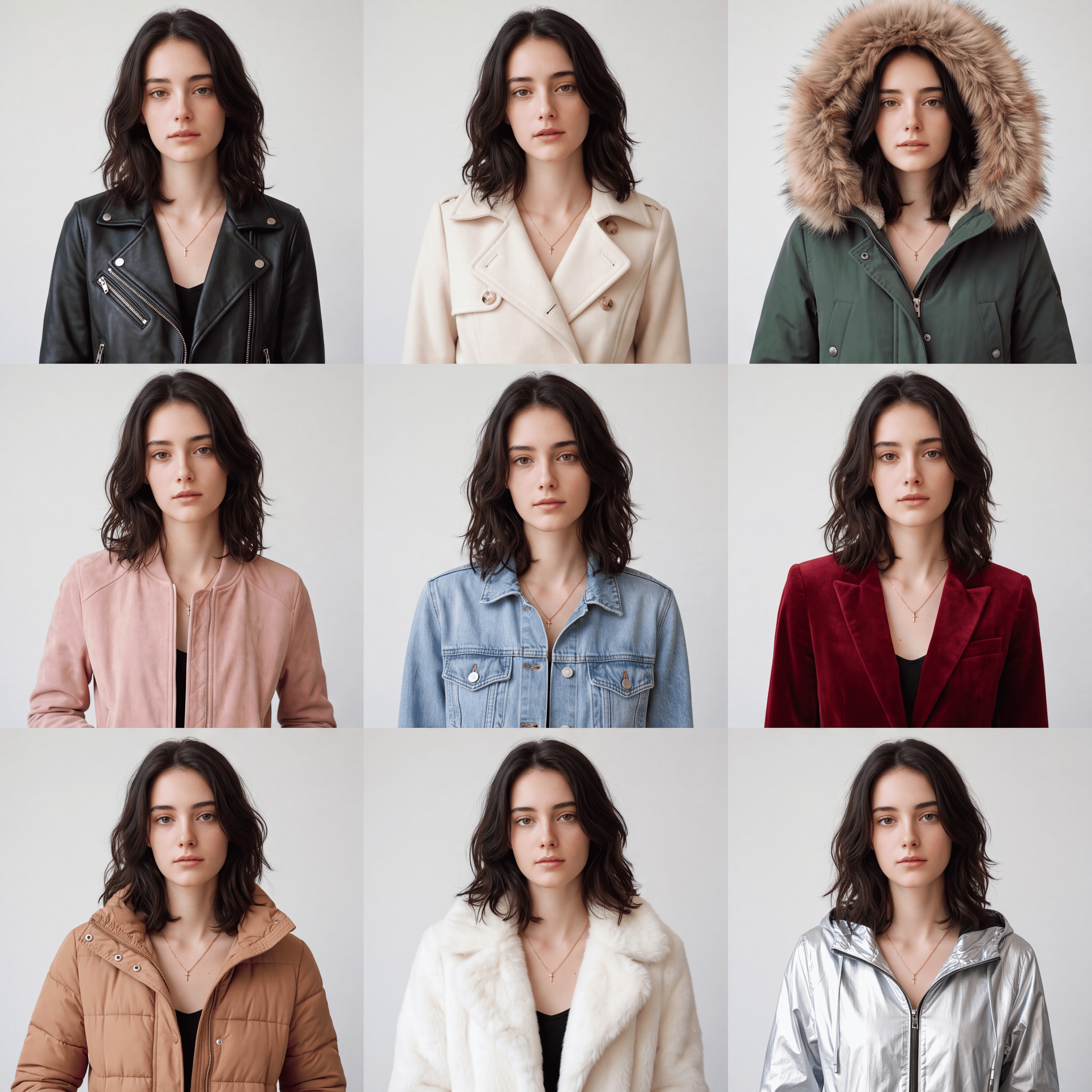 AI jacket try-on for girl