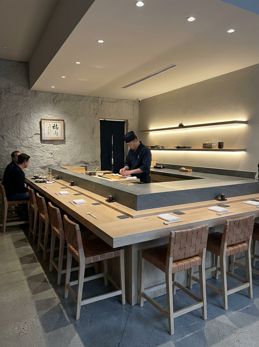 Japanese Minimalist Sushi Bar