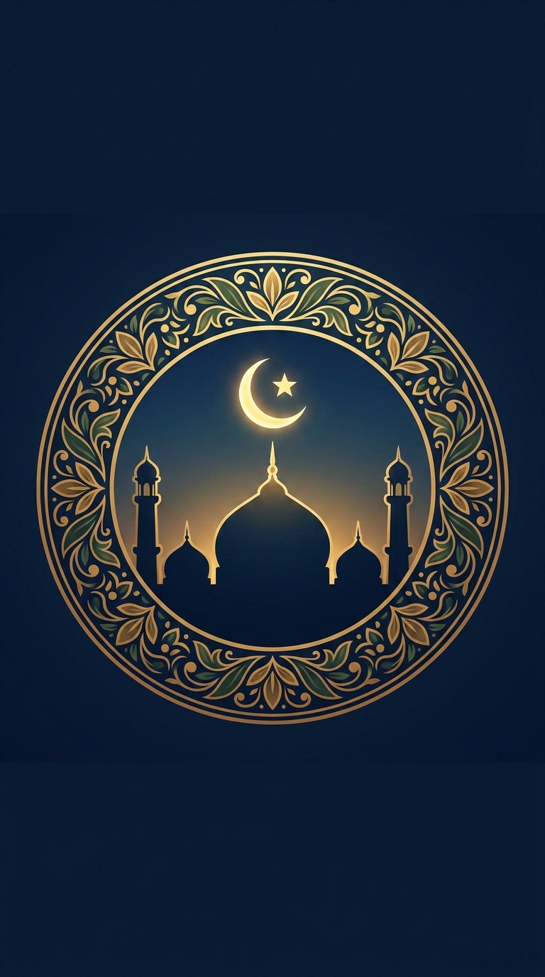 Jummah Mubarak square profile graphic prompt