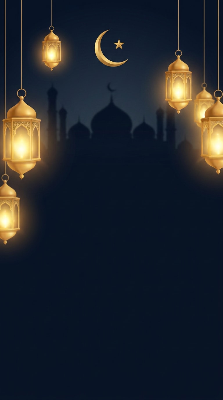 Crescent lantern Jummah Mubarak lock screen prompt