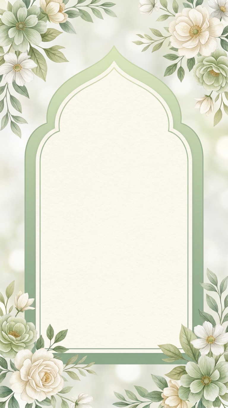Jumma Mubarak floral typography background prompt