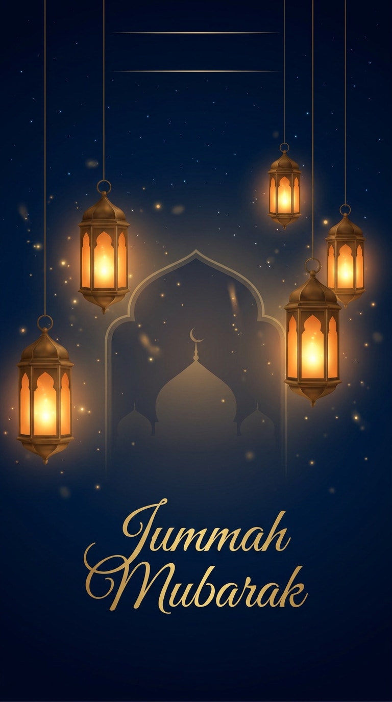 Jummah Mubarak calligraphy style AI prompt