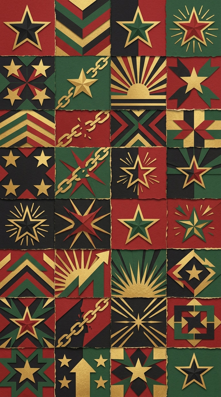 Juneteenth pattern background prompt