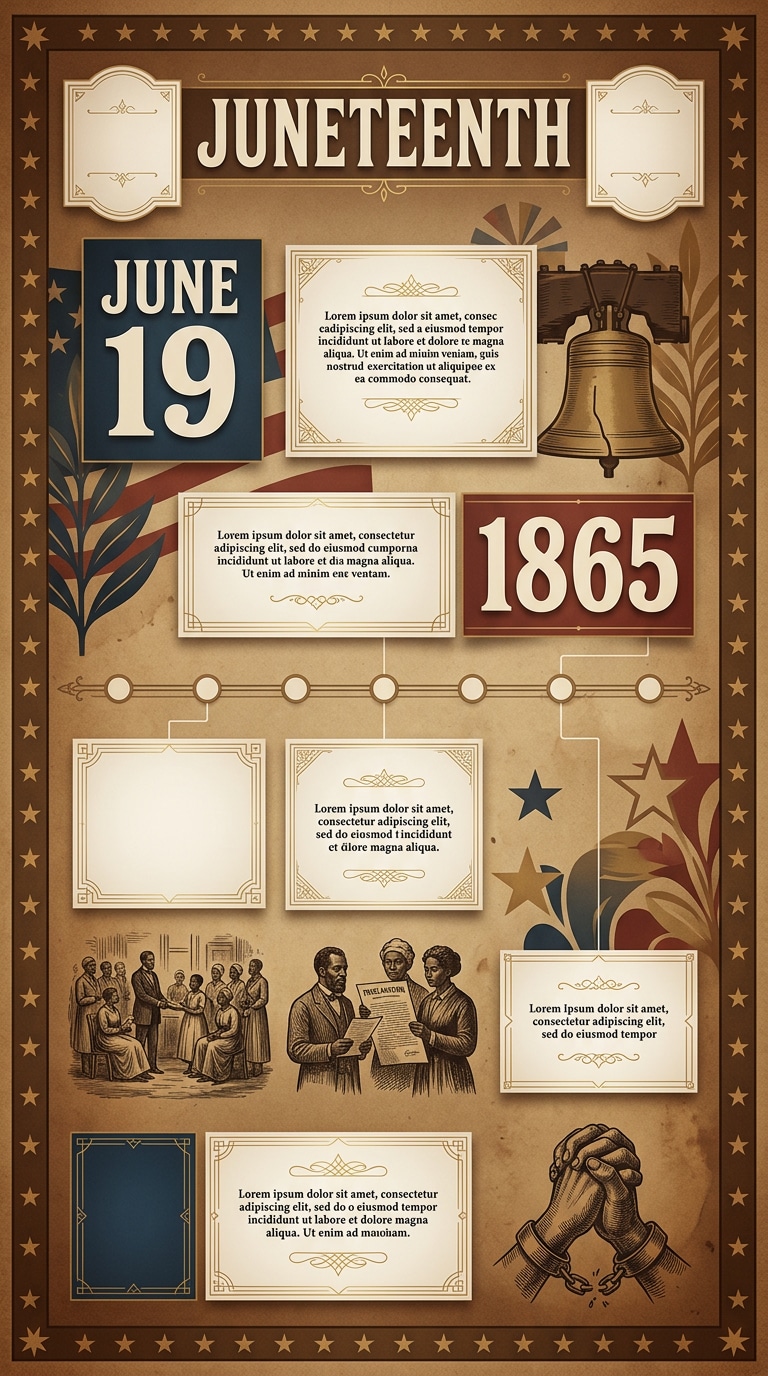 Juneteenth educational poster prompt