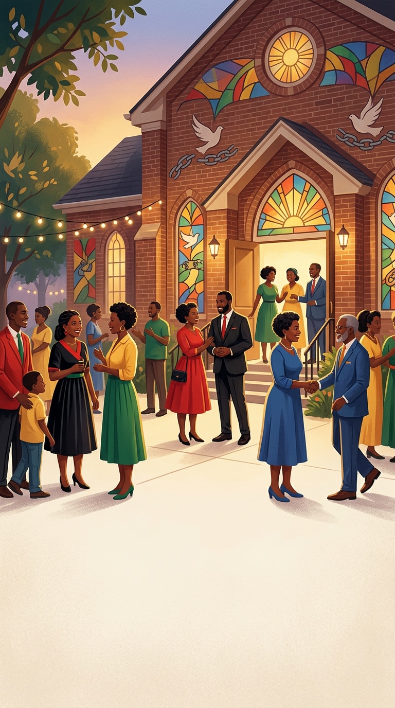 Juneteenth church community flyer prompt