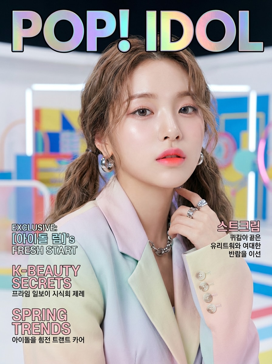 K-Pop Idol Magazine Cover