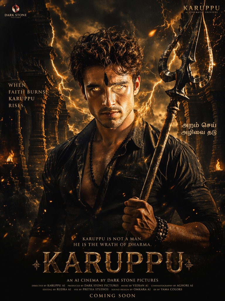 Divine Rage Style Karuppu movie prompts