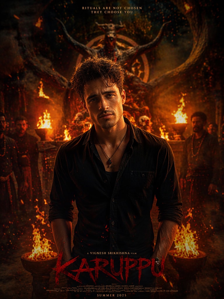 Dark Ritual Cinematic Style Karuppu AI prompt