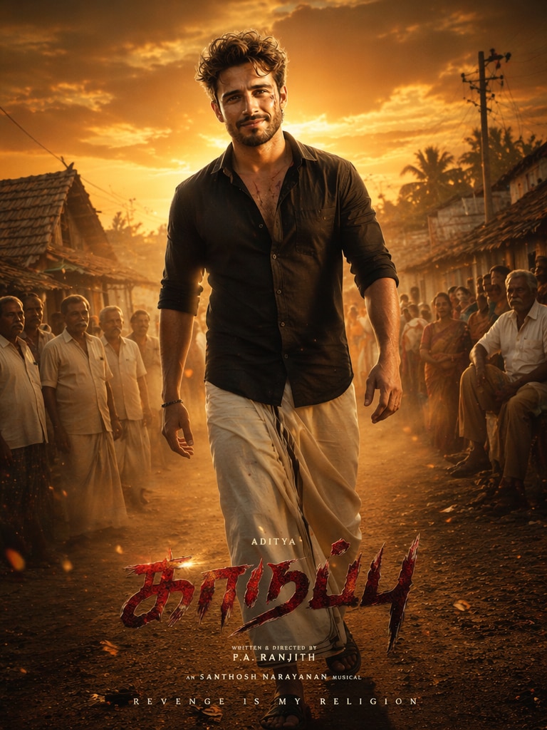 Rural Revenge Hero Style Karuppu movie prompt