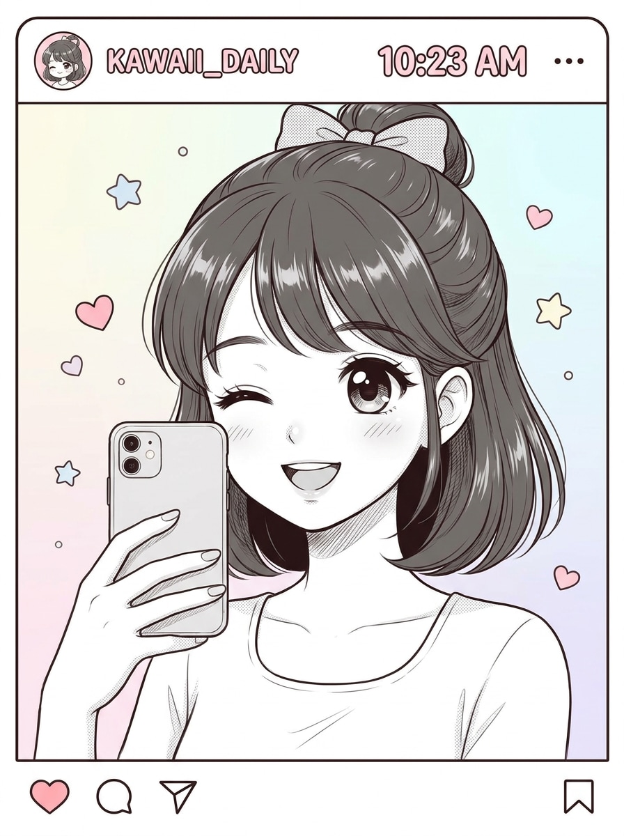 Kawaii Manga Selfie
