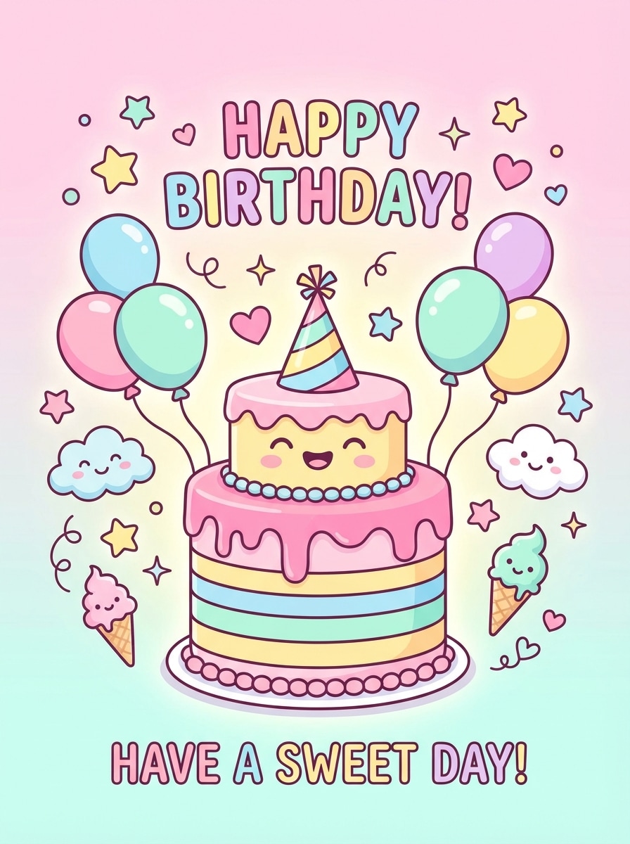 Kawaii Party Illustration