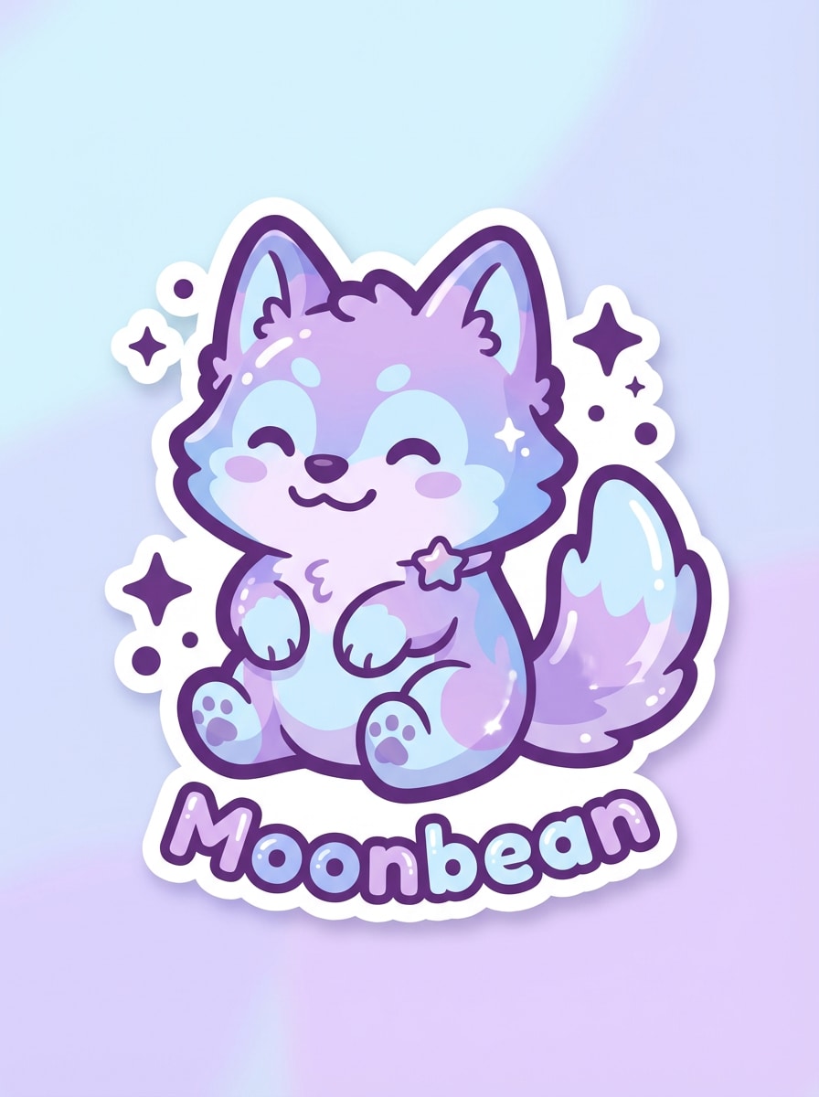Kawaii Sticker Wolf