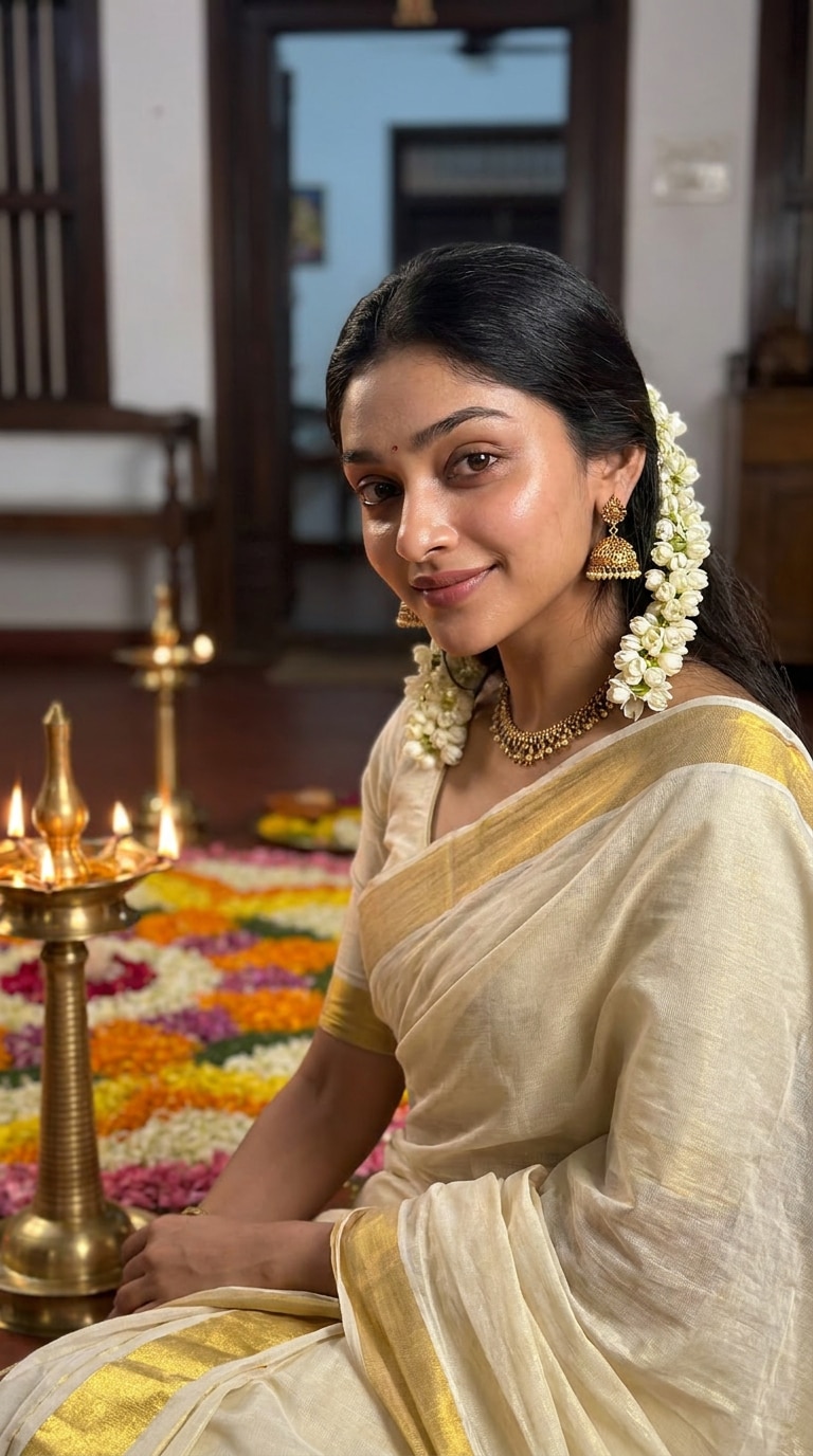 Kerala Saree AI Prompt