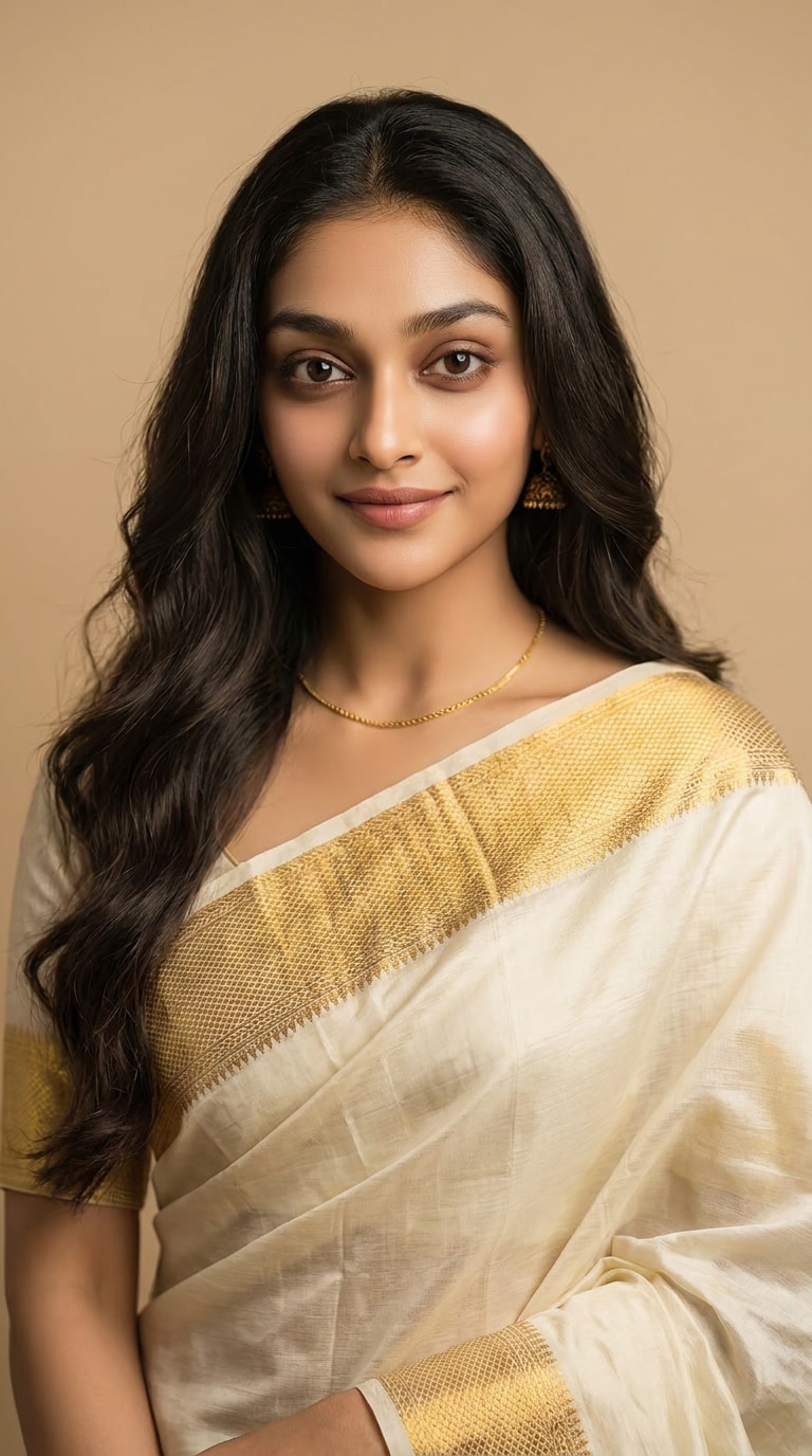 Kerala Saree Instagram DP Prompt
