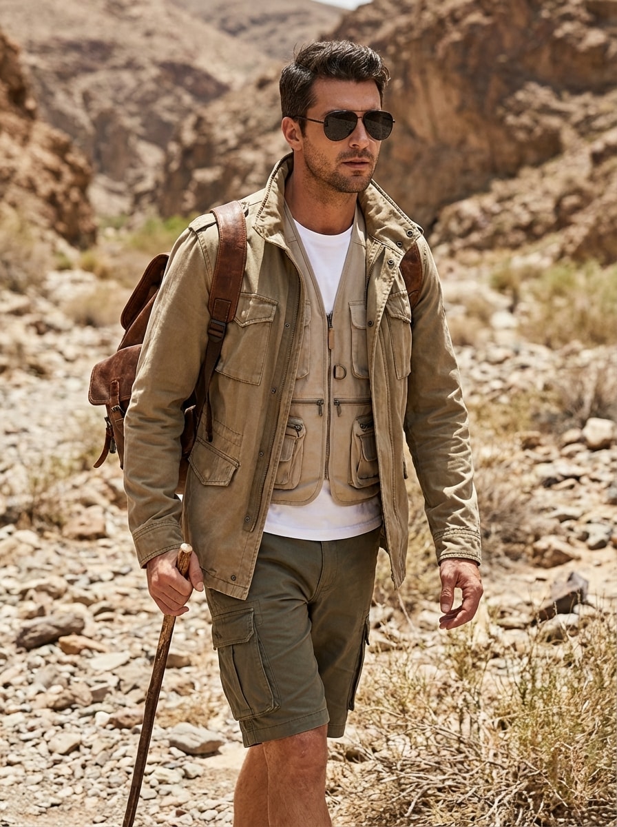 AI outfit generator Khaki Coded style