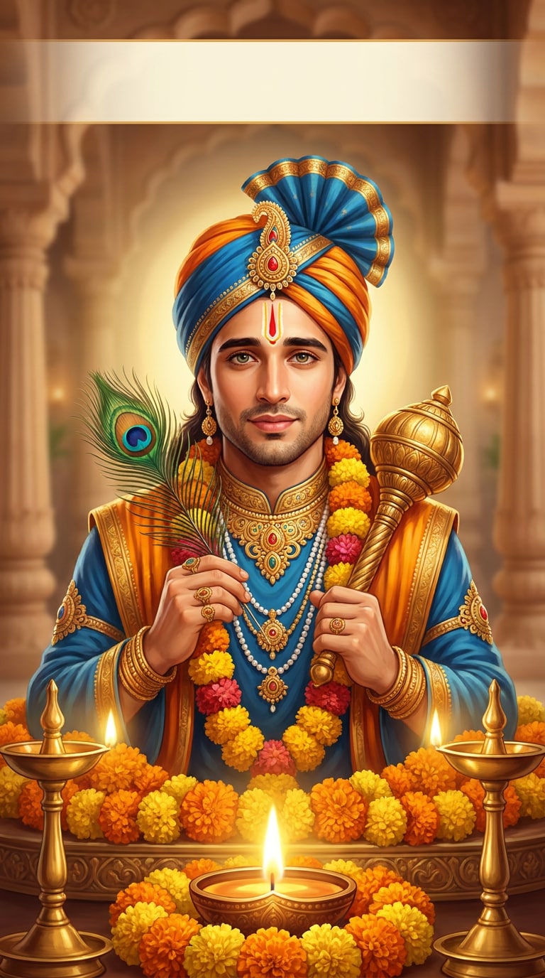 Khatu Shyam Baba AI devotional poster prompt