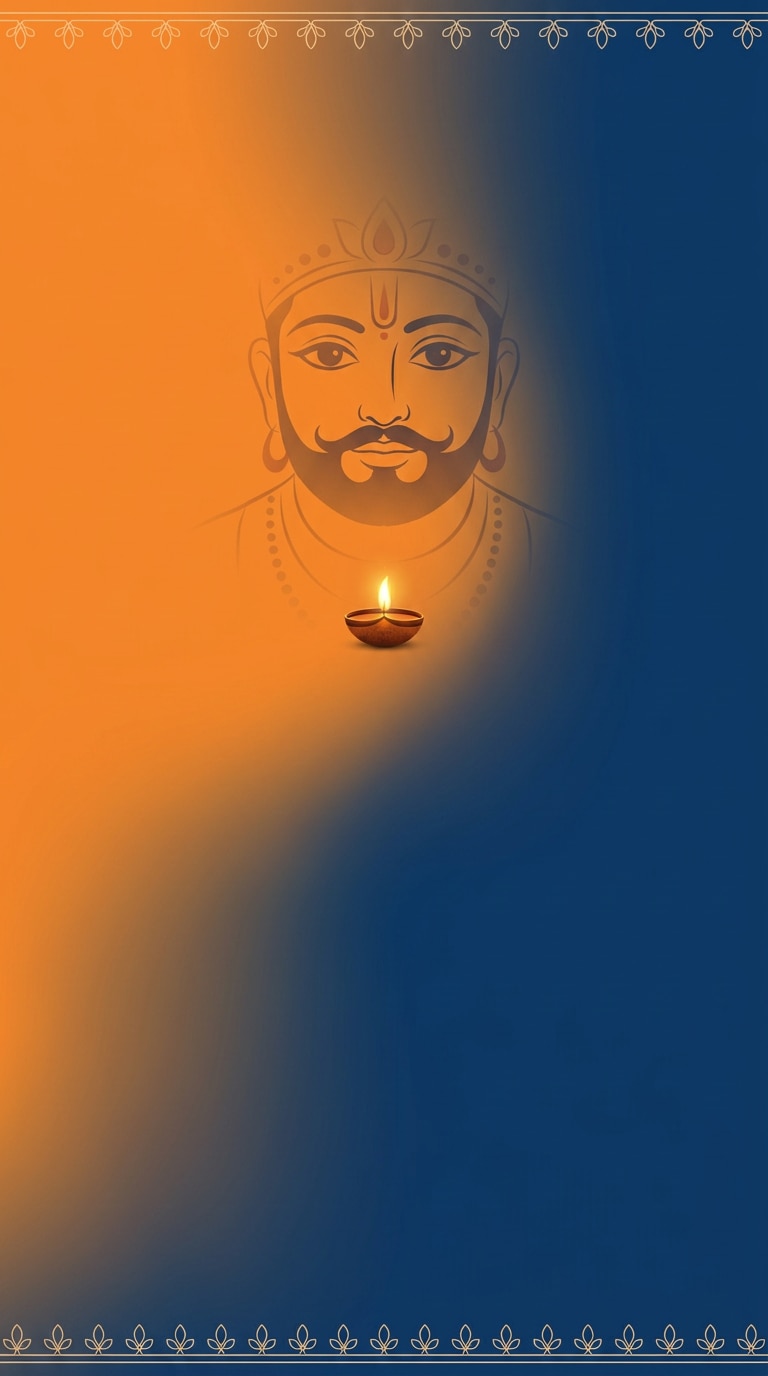 Khatu Shyam Baba minimalist wallpaper prompt