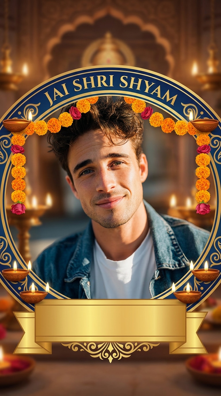 Jai Shri Shyam DP frame prompt