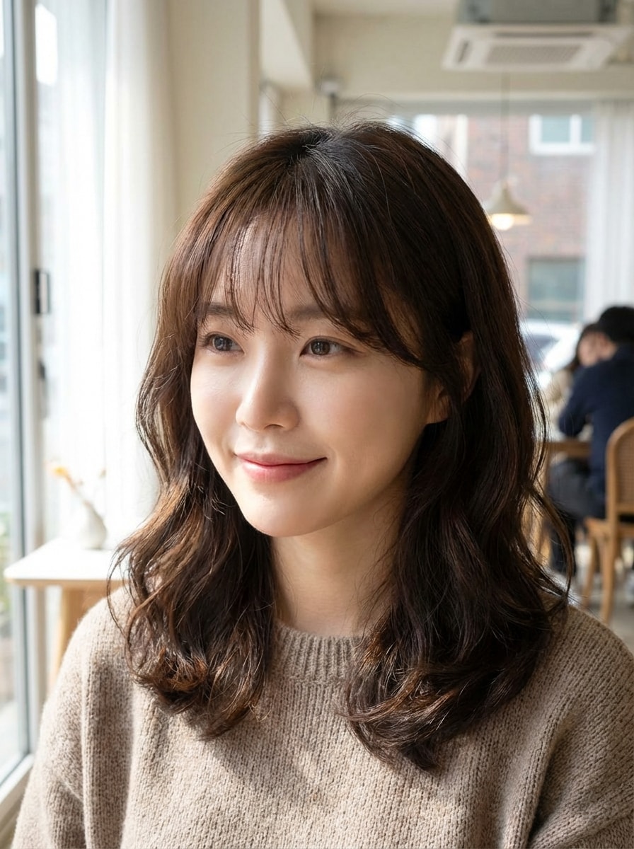 Korean Air Bangs Selfie