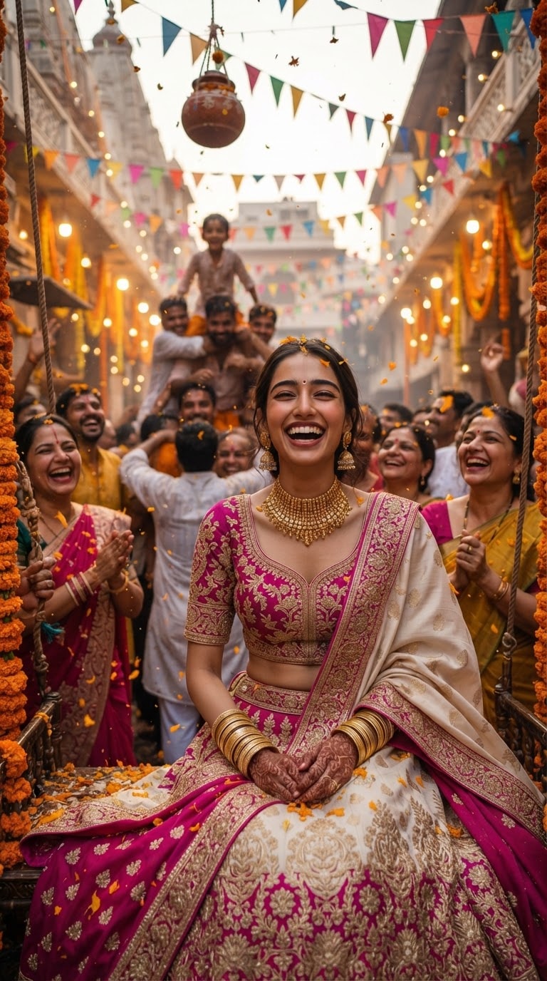 Happy Janmashtami Street Festival Prompt