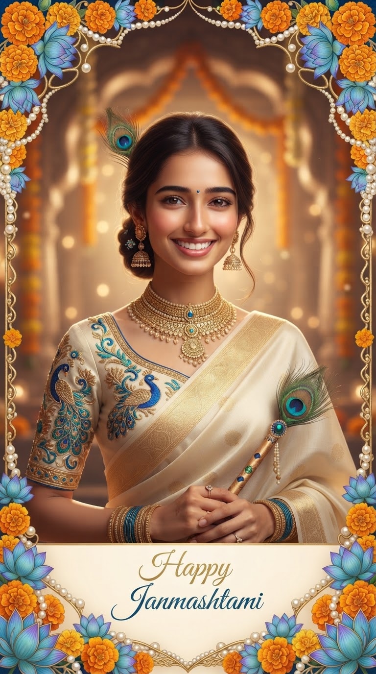 Happy Janmashtami WhatsApp DP AI Prompt