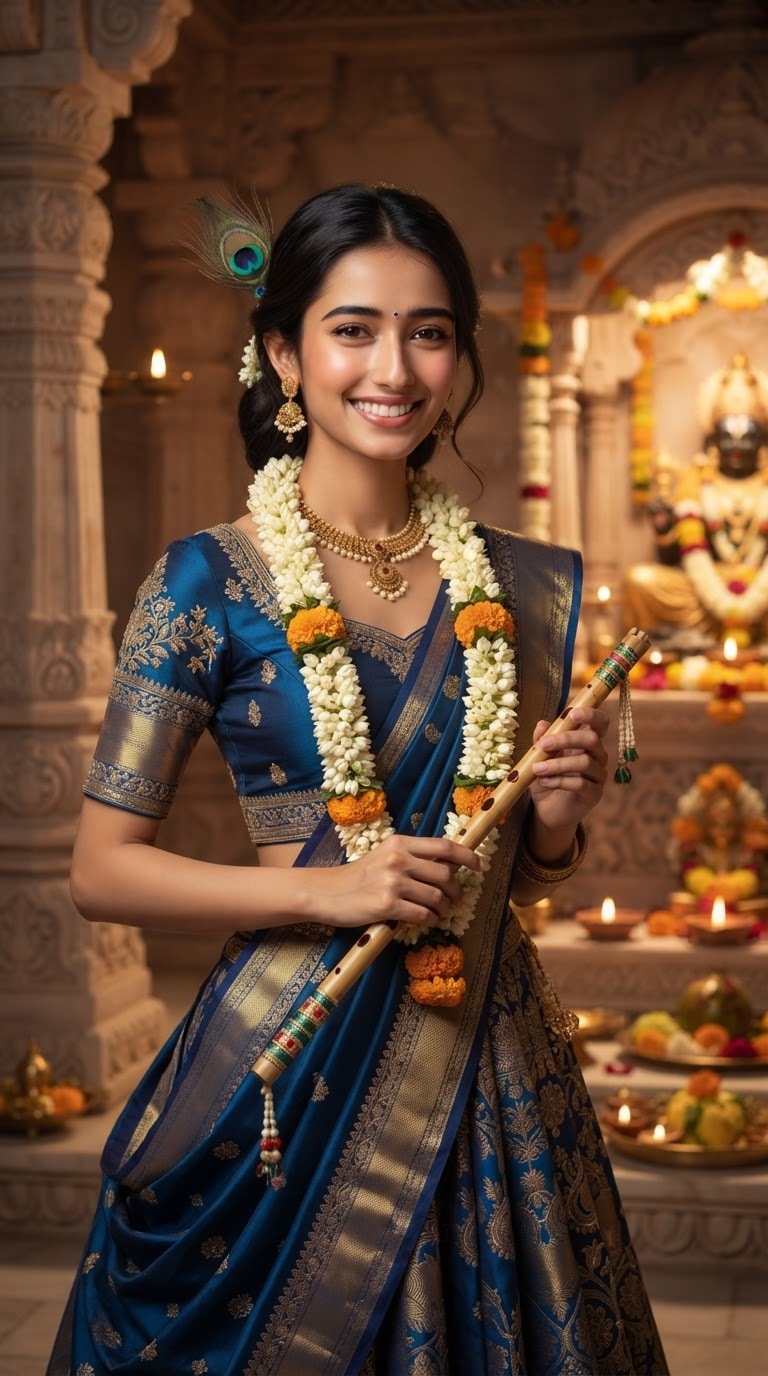 Dahi Handi Janmashtami AI Photo Prompt