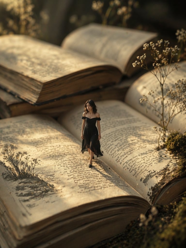 Miniature Book World miniature style AI prompt