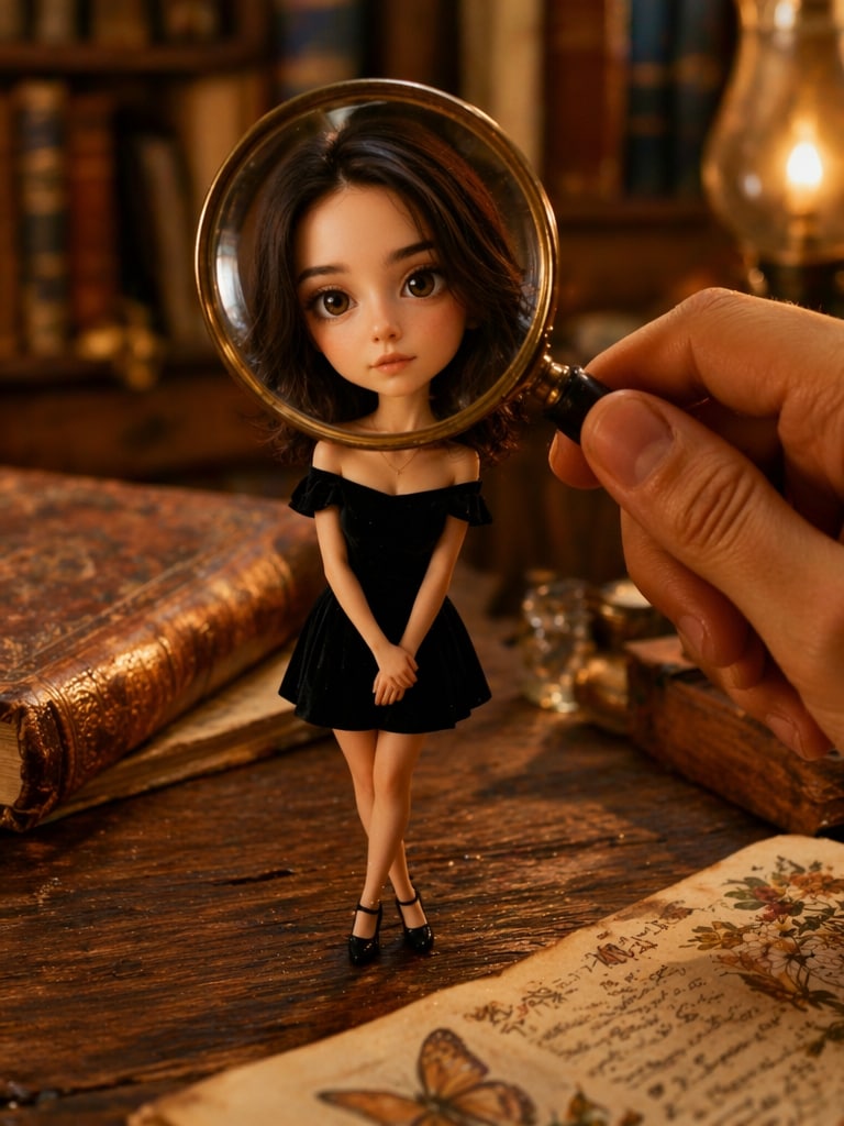 Magnifying glass fantasy miniature prompt ChatGPT result