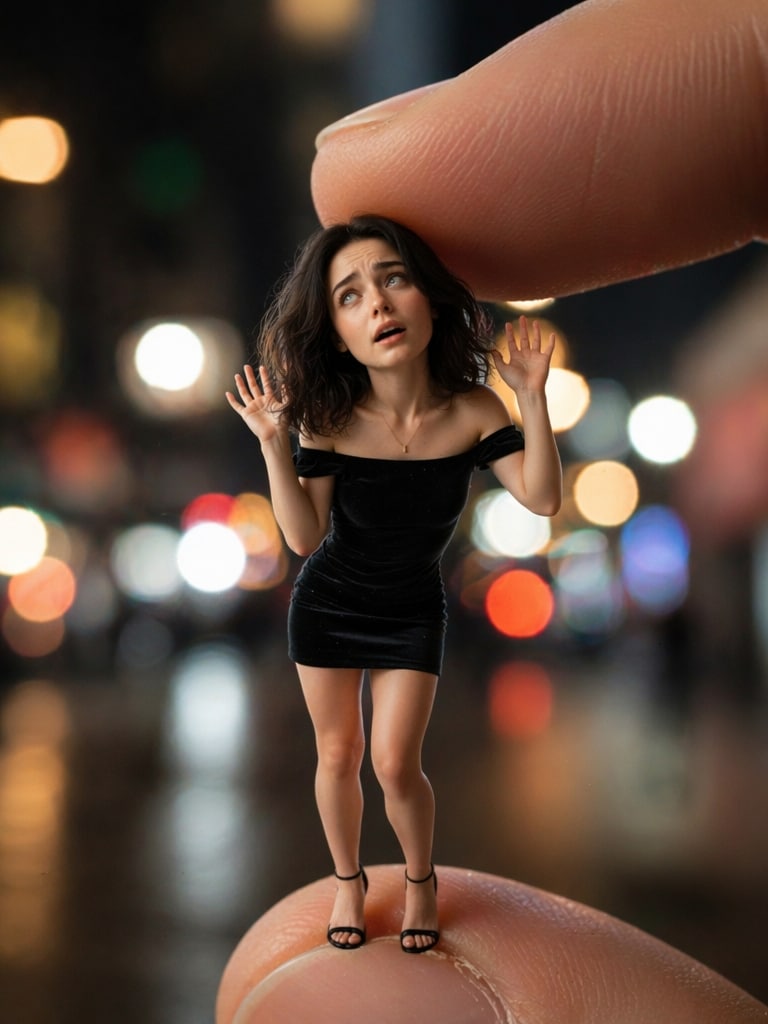 Giant Finger Pinch Effect addu prompt