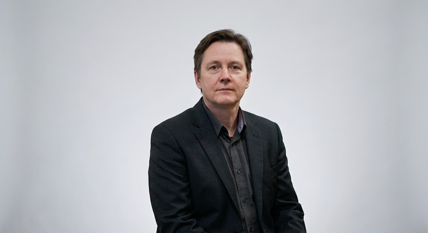 Soft Gray Corporate Headshot after background change