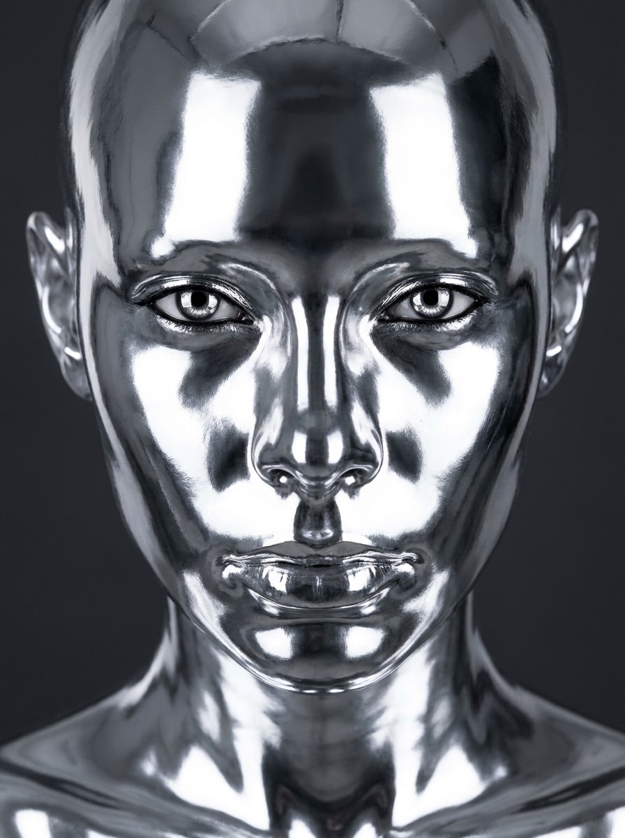 Liquid Chrome Portrait