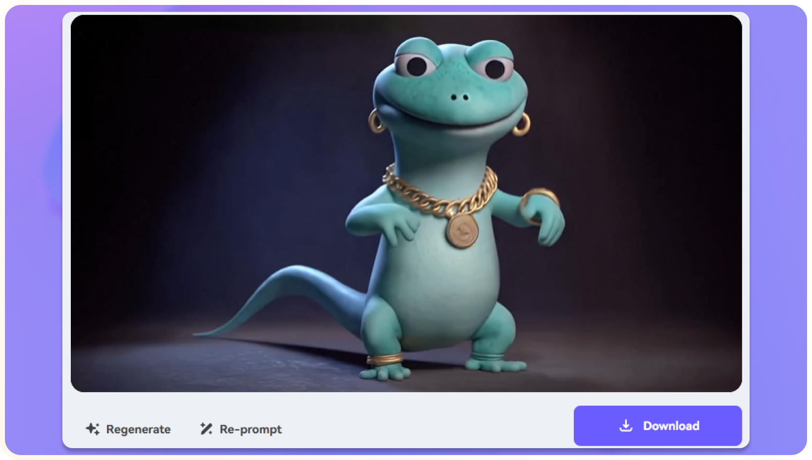 Generate & Download Your Lizard Meme Video